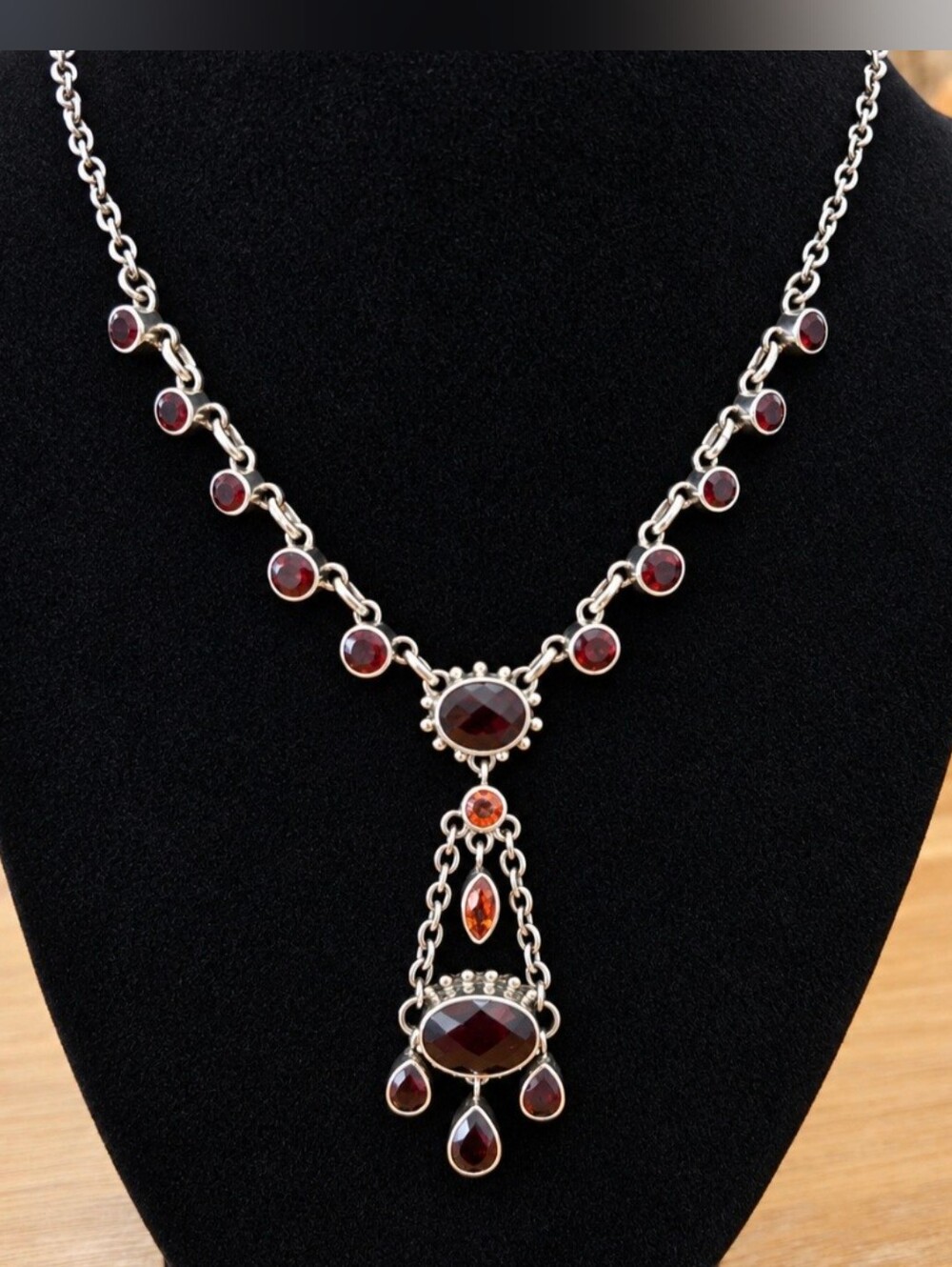 Nicky Butler Multi Gemstone Sterling Silver Necklace. EUC. 16"+ extender